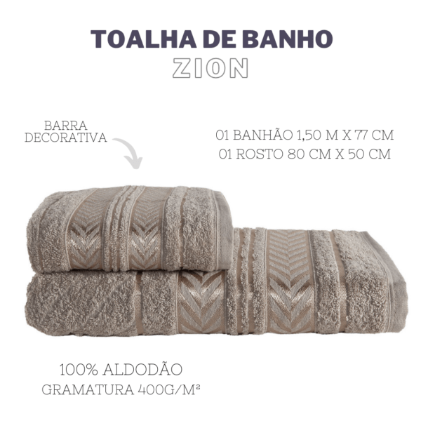 Jogo de 2 Toalhas Banho e Rosto Zion - Image 8