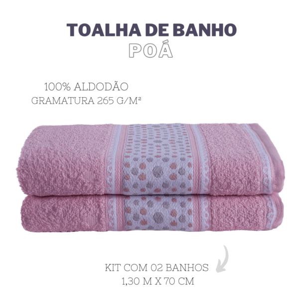 Kit 02 Toalhas de Banho Poá - Image 3