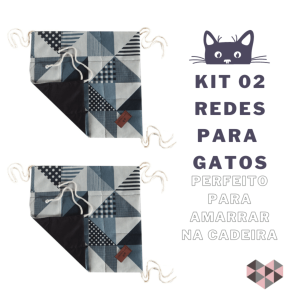 Kit 02 Redes Para Gatos de Amarrar na Cadeira - Image 11