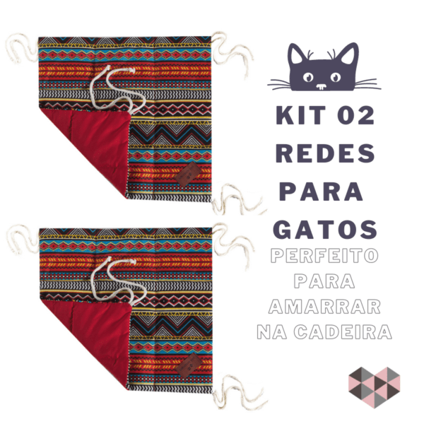 Kit 02 Redes Para Gatos de Amarrar na Cadeira - Image 9