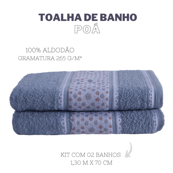 Kit 02 Toalhas de Banho Poá - Image 5