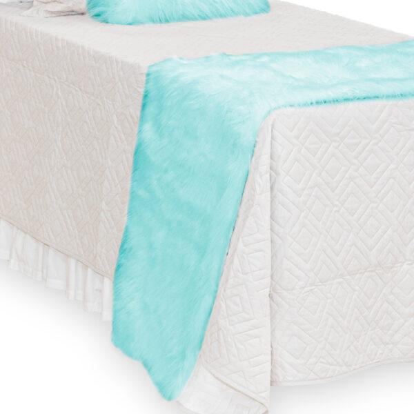Peseira para Cama e Almofada com Refil Pelúcia Pelo Alto Tiffany - Image 6